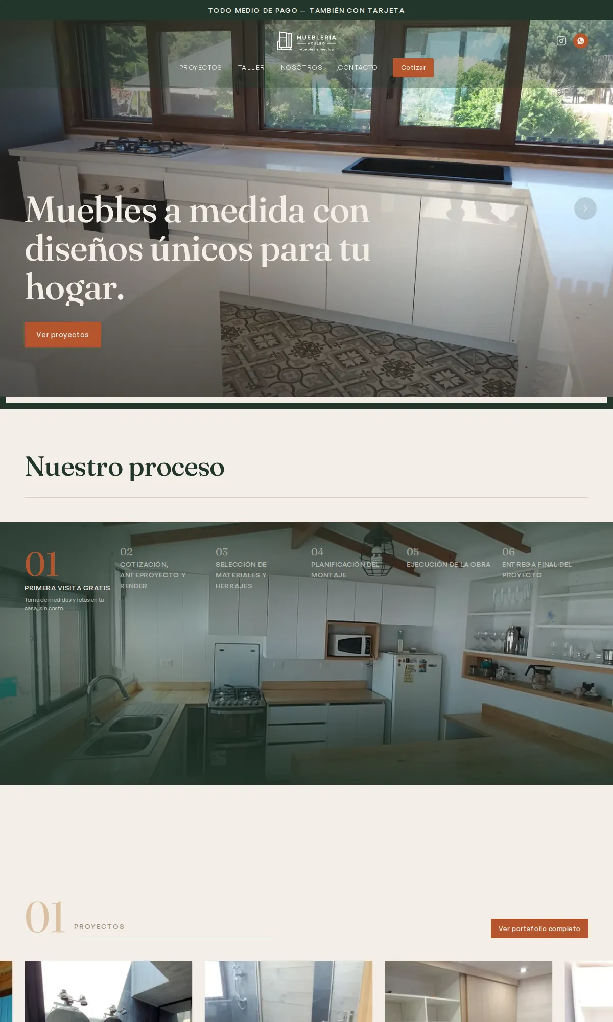 Sitio web de Mueblería Aculeo