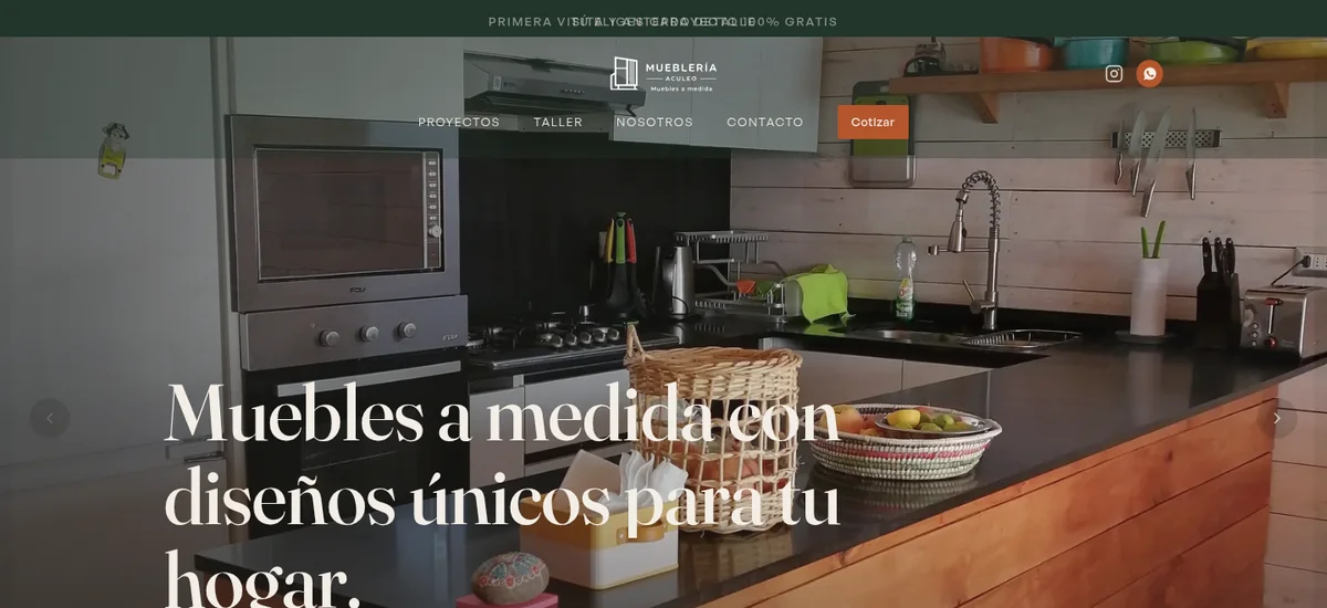 Sitio web de Mueblería Aculeo